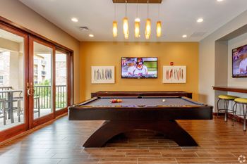 Clubhouse pool table and shuffleboard
